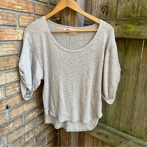 FP Beach Beige Short Sleeve Top